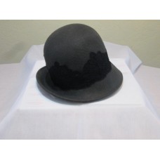 NWT Jessica Simpson Wool Bucket Hat Grey w/ Black Lace Trim One Size  eb-89432179